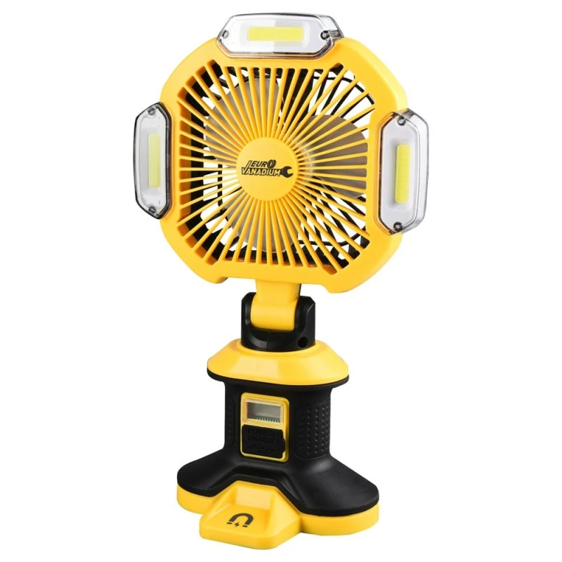 Projecteur LED Rechargeable Avec Ventilateur 1 Projecteur LED Rechargeable Avec Ventilateur