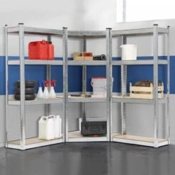 Triple étagère D'angle Pour Charges Lourdes - 4 Niveaux 9 Triple étagère D'angle Pour Charges Lourdes - 4 Niveaux -Le Jardin Parfai rayonnage d angle pour charges lourdes 4 niveaux 4