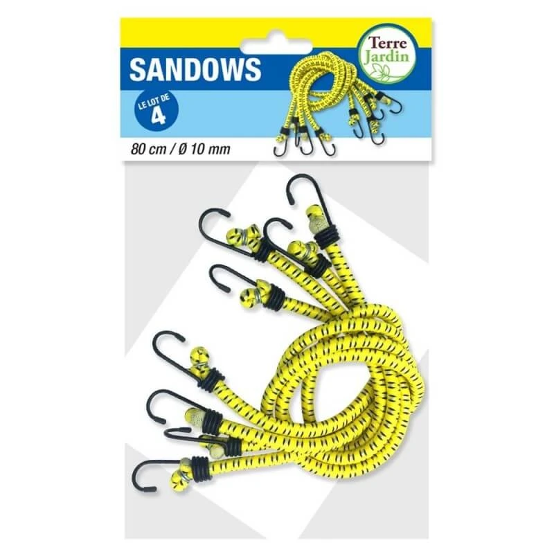 Sandow Tendeur élastique 80cm Avec Crochets - Lot De 4 3 Sandow Tendeur élastique 80cm Avec Crochets - Lot De 4 - Image 3