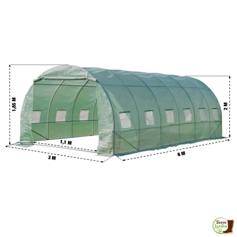 Serre De Jardin Tunnel 18m2 Renforcée 2 Serre De Jardin Tunnel 18m2 Renforcée - Image 2