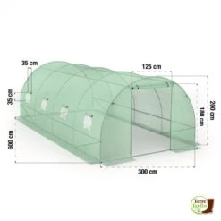 Serre Tunnel De Jardin 18M² Avec Bâche Renforcée -Le Jardin Parfai serre tunnel de jardin 18m avec bache renforcee 1