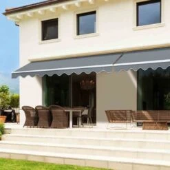 Store Banne Manuel 2.95 X 2 M 6 Store Banne Manuel 2.95 X 2 M -Le Jardin Parfai store banne manuel exterieur gris anthracite 2