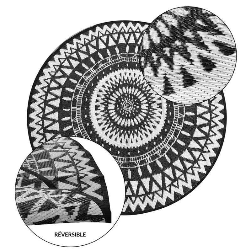 Tapis D'extérieur Rond Et Réversible 3 Tapis D'extérieur Rond Et Réversible - Image 3