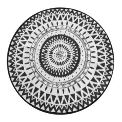 Tapis D'extérieur Rond Et Réversible
