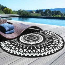 Tapis D'extérieur Rond Et Réversible 7 Tapis D'extérieur Rond Et Réversible -Le Jardin Parfai tapis d exterieur rond et reversible 3
