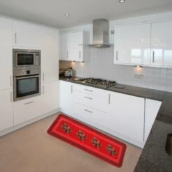 Tapis De Cuisine Rouge Antidérapant Motif Olives 7 Tapis De Cuisine Rouge Antidérapant Motif Olives -Le Jardin Parfai tapis de cuisine rouge olives 3