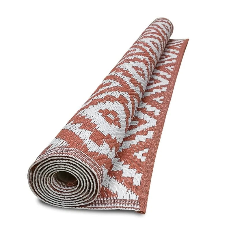 Tapis Extérieur Réversible Pour Balcon Et Terrasse Terracotta 2 Tapis Extérieur Réversible Pour Balcon Et Terrasse Terracotta - Image 2