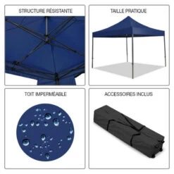 Tonnelle Pliante 3 X 3 Professionnelle, Tente/chapiteau Pour Marchés, Foires... 22 Tonnelle Pliante 3 X 3 Professionnelle, Tente/chapiteau Pour Marchés, Foires... -Le Jardin Parfai tonnelle pliante 3 x 3 m 10