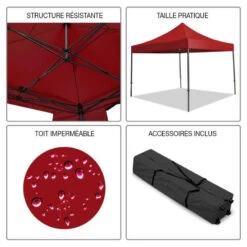 Tonnelle Pliante 3 X 3 Professionnelle, Tente/chapiteau Pour Marchés, Foires... 24 Tonnelle Pliante 3 X 3 Professionnelle, Tente/chapiteau Pour Marchés, Foires... -Le Jardin Parfai tonnelle pliante 3 x 3 m 12