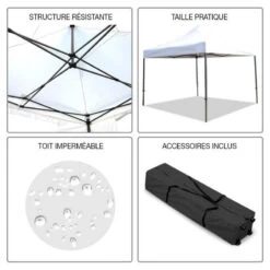 Tonnelle Pliante 3 X 3 Professionnelle, Tente/chapiteau Pour Marchés, Foires... 20 Tonnelle Pliante 3 X 3 Professionnelle, Tente/chapiteau Pour Marchés, Foires... -Le Jardin Parfai tonnelle pliante 3 x 3 m 8