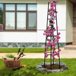 Tuteur Rosier Grimpant Obélisque "romana" 9 Tuteur Rosier Grimpant Obélisque "romana" -Le Jardin Parfai tuteur rosier grimpant 4