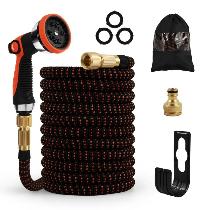 Tuyau D'arrosage Extensible Flexible Avec Accessoires Et Fixations 1 Tuyau D'arrosage Extensible Flexible Avec Accessoires Et Fixations