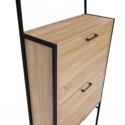 Vestiaire D'entrée Avec Porte Manteau Et Range Chaussures Effet Bois Et Métal 13 Vestiaire D'entrée Avec Porte Manteau Et Range Chaussures Effet Bois Et Métal -Le Jardin Parfai vestiaire d entree avec porte manteau et range chaussures effet bois et metal 4